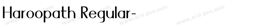 Haroopath Regular字体转换